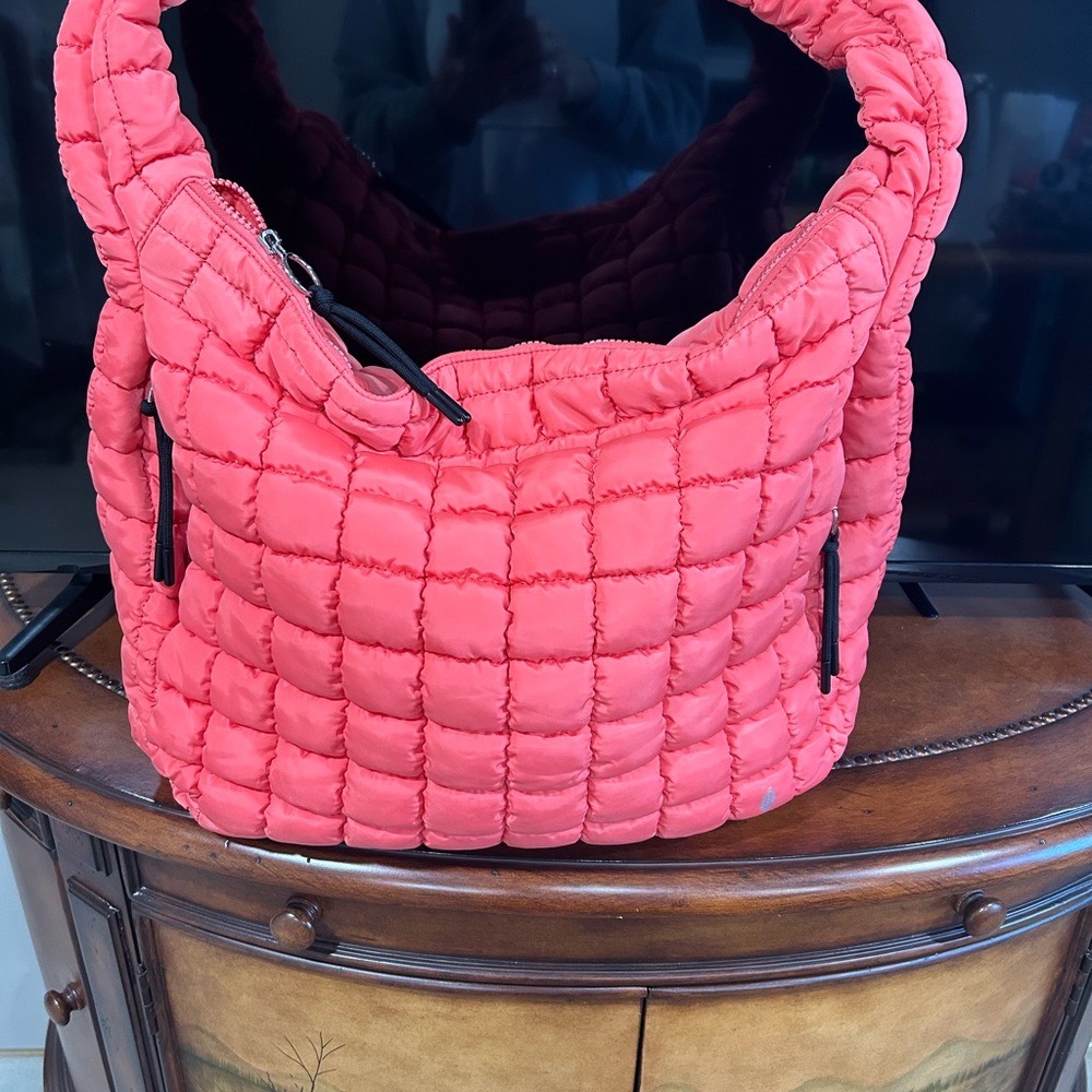 FP Movement by Free People Quilted Coral Hobo Bag